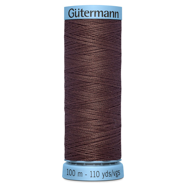Gutermann Silk 446 Chesnut Brown 100m Reel