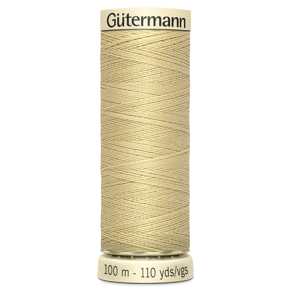 Gutermann Sew All 249 Yellow Cream 100m Reel