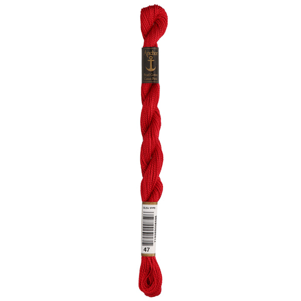 Anchor Pearl 5 Skein 5g (22m) Col.47 Red