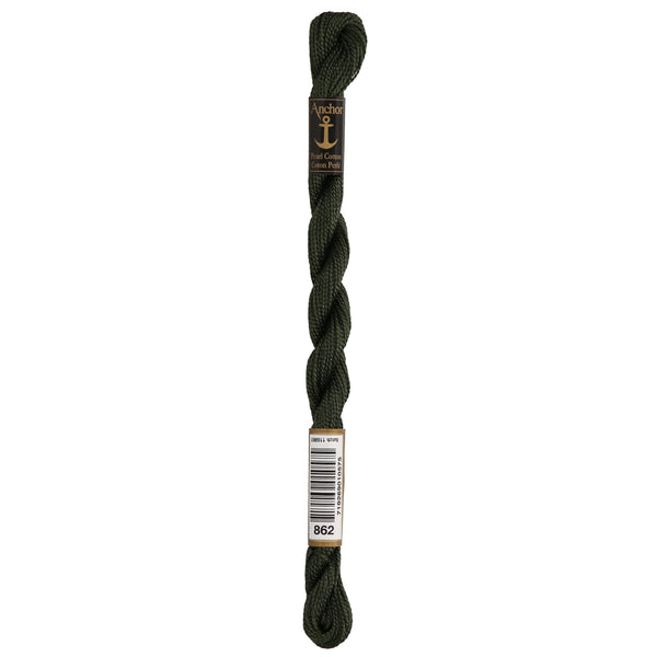 Anchor Pearl 5 Skein 5g (22m) Col.862 Green