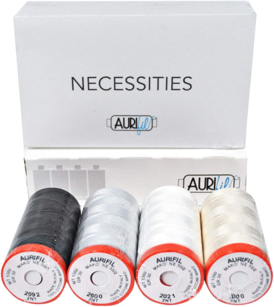 Aurifil Necessities Neutral Collection Set of 4 x Aurifil 50 1300m Reel
