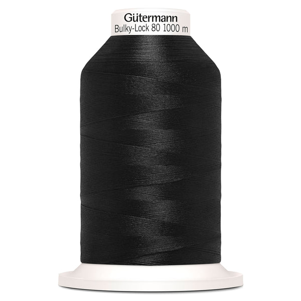 Gutermann Bulky Lock 80 0 Black 1000m Cone