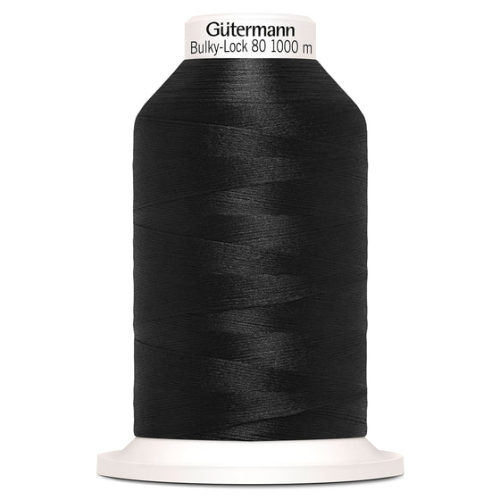 Gutermann Bulky Lock 80 0 Black 1000m Cone