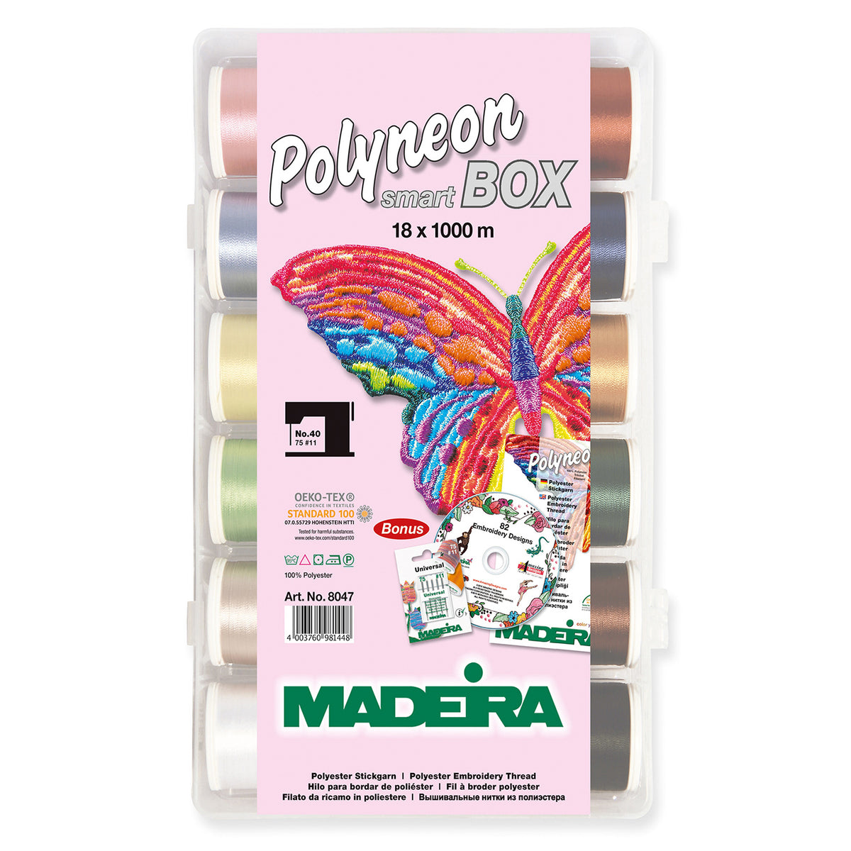 Madeira Polyneon Smart Gift Box 8 Reel x 18 (1000m)