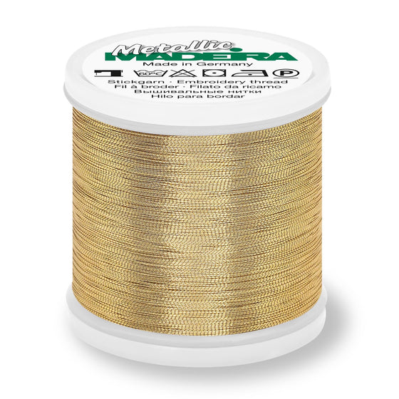 Madeira Metallic 40 306 White Gold 200m Reel