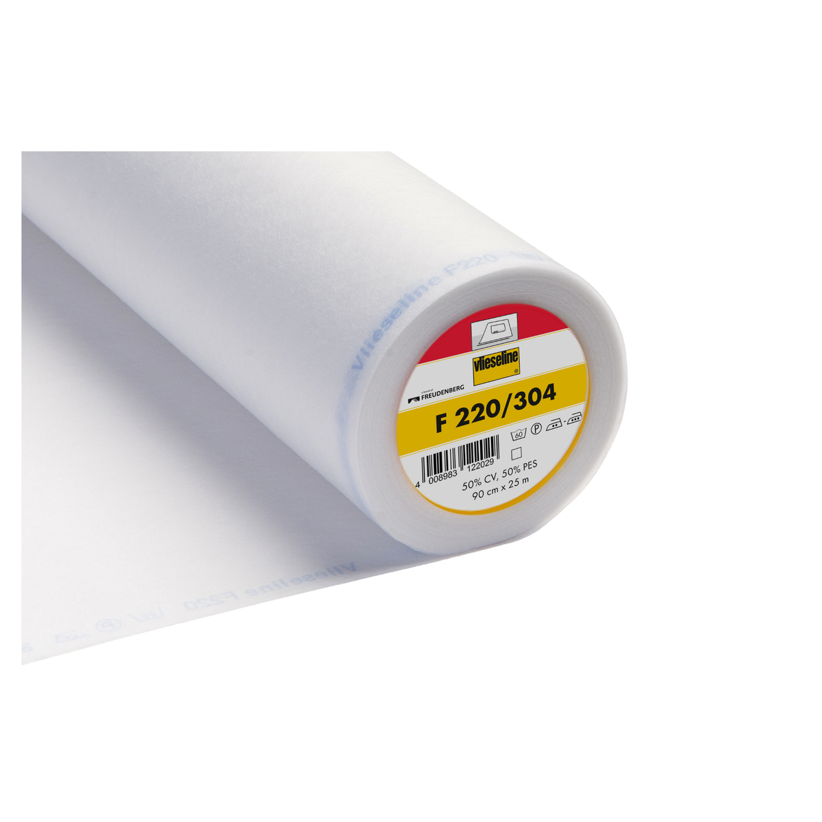 Interfacing Vlieseline - 2V304 White Iron-On Interlining Standard Medium 1m x 90cm