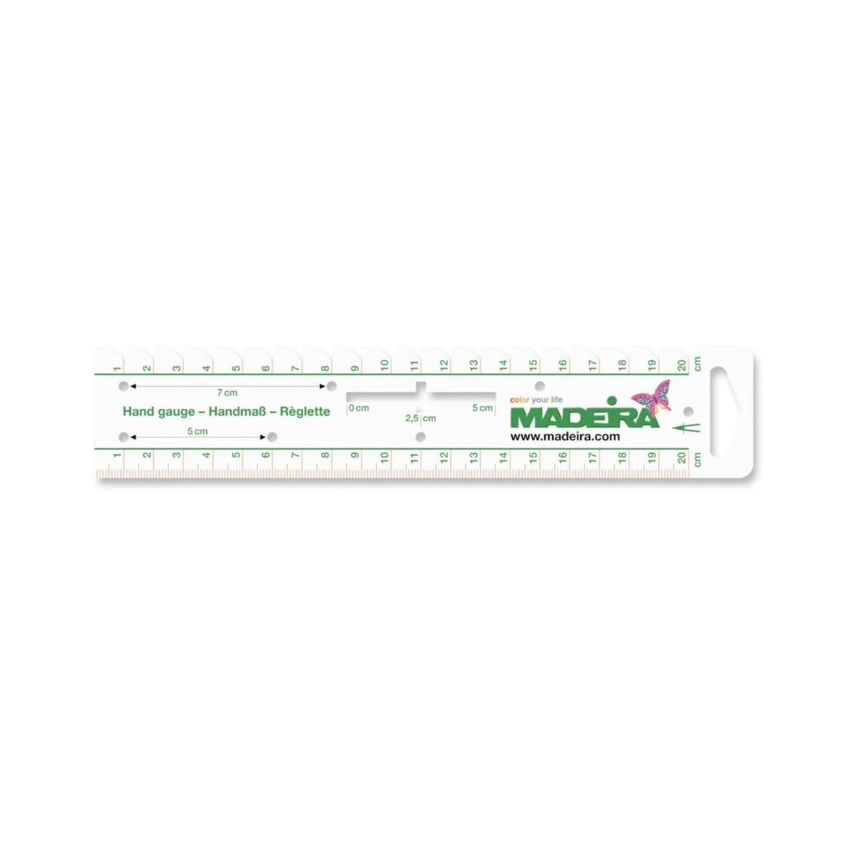 Madeira Hand Gauge 20cm long. Accurate Measurements.