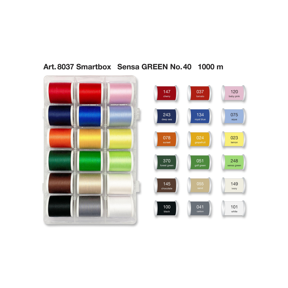 Madeira Sensa Green Quilt Box - 40 x 1000m