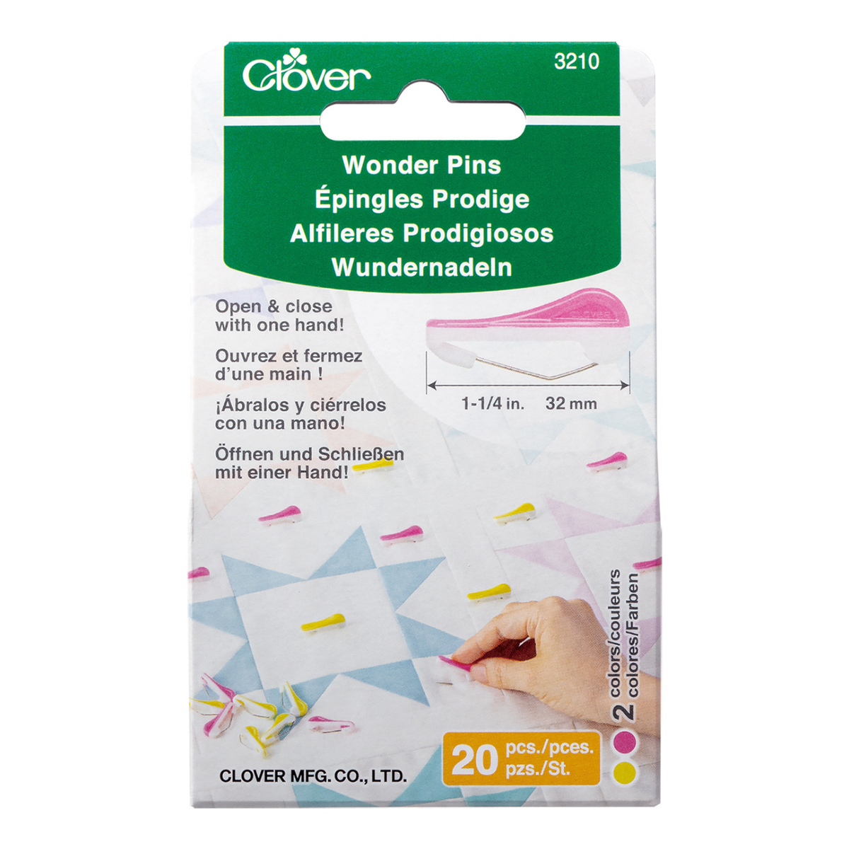 Clover Wonder Pins Pack of  20 Pieces