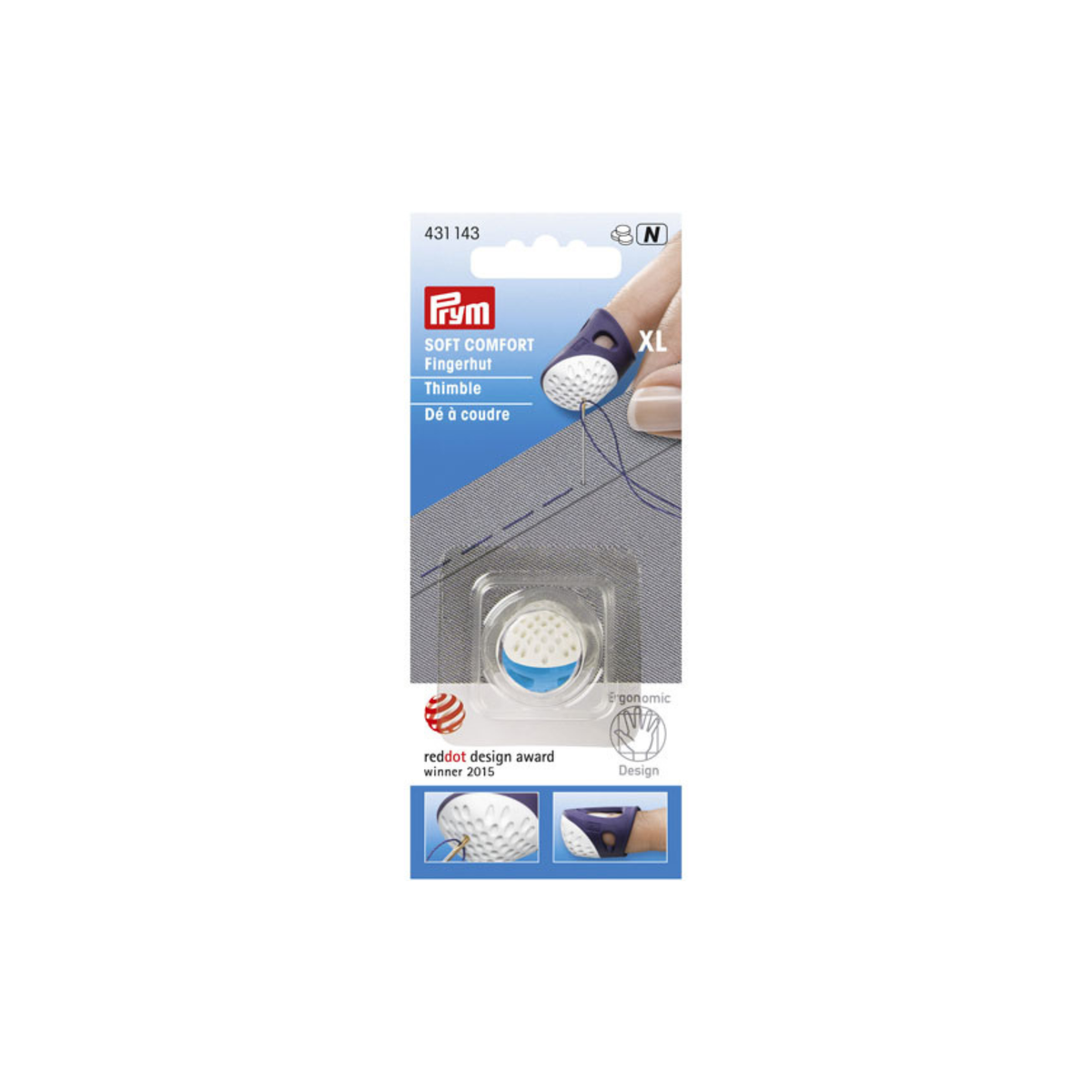 Prym PRYM_431143-1 Soft Comfort Thimble XL