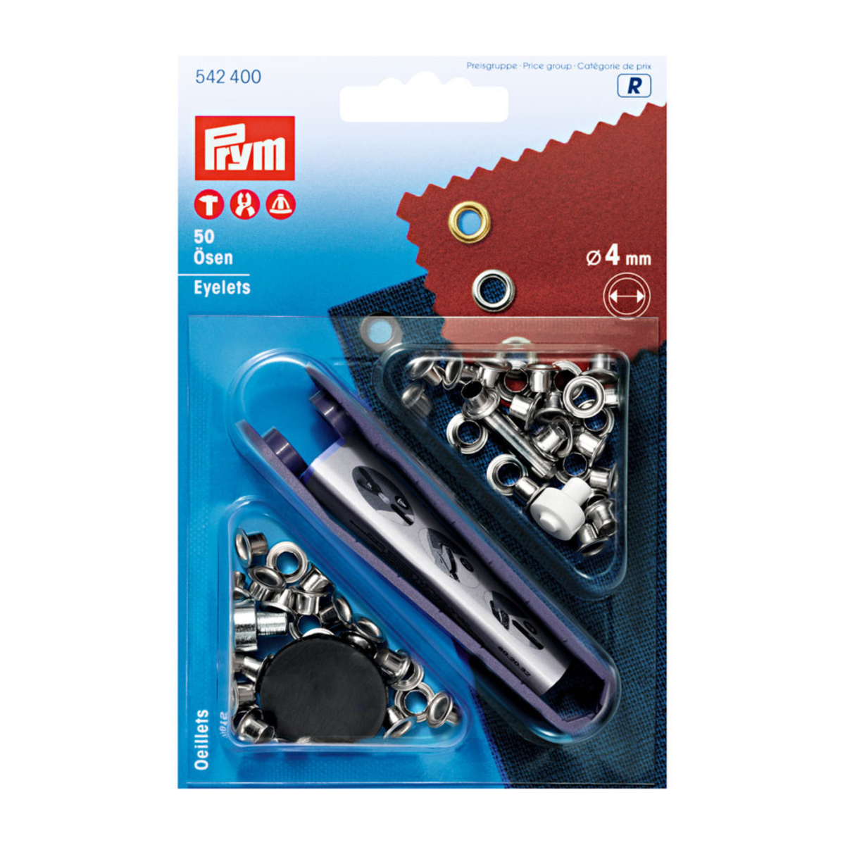 Prym Silver Eyelets - 4.0mm