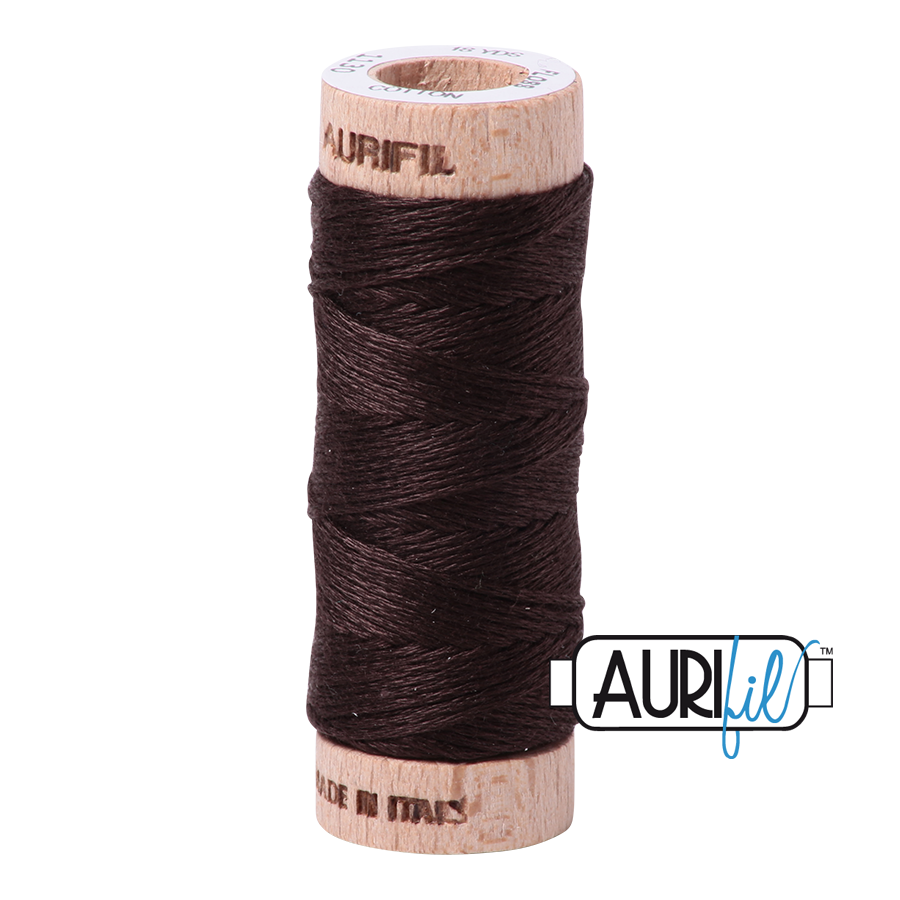 Aurifil Floss 6 Strand Cotton 1130 Very Dark Bark 16m