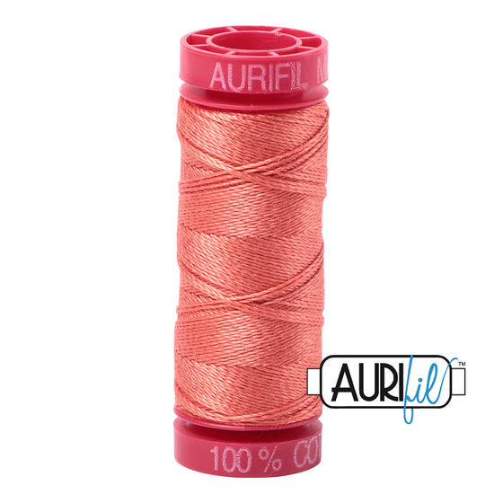 Aurifil 12 2225 Salmon Small Spool 50m