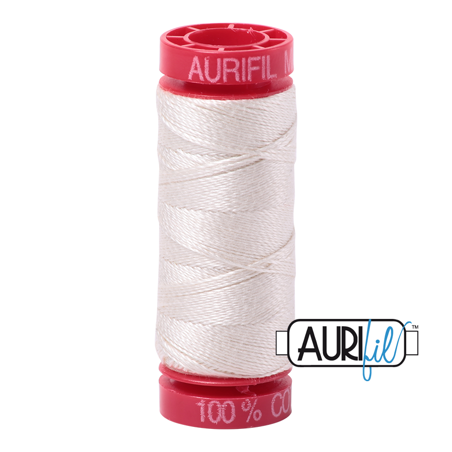 Aurifil 12 2309 Silver White Small Spool 50m