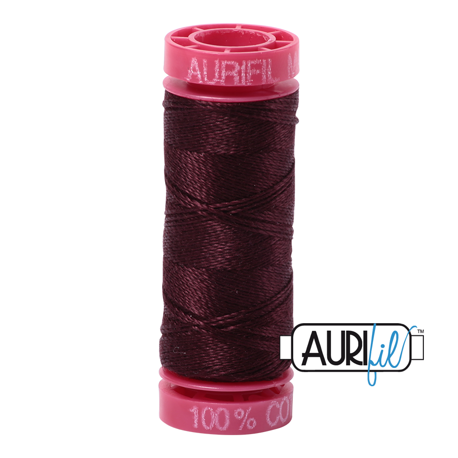 Aurifil 12 2468 Dark Wine Small Spool 50m