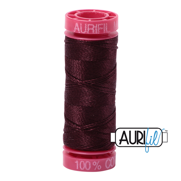 Aurifil 12 2468 Dark Wine Small Spool 50m