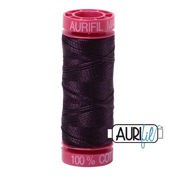 Aurifil 12 2570 Aubergine Small Spool 50m