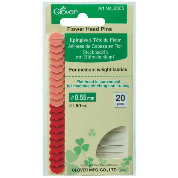 Clover Flower Head Pins Pack of 20