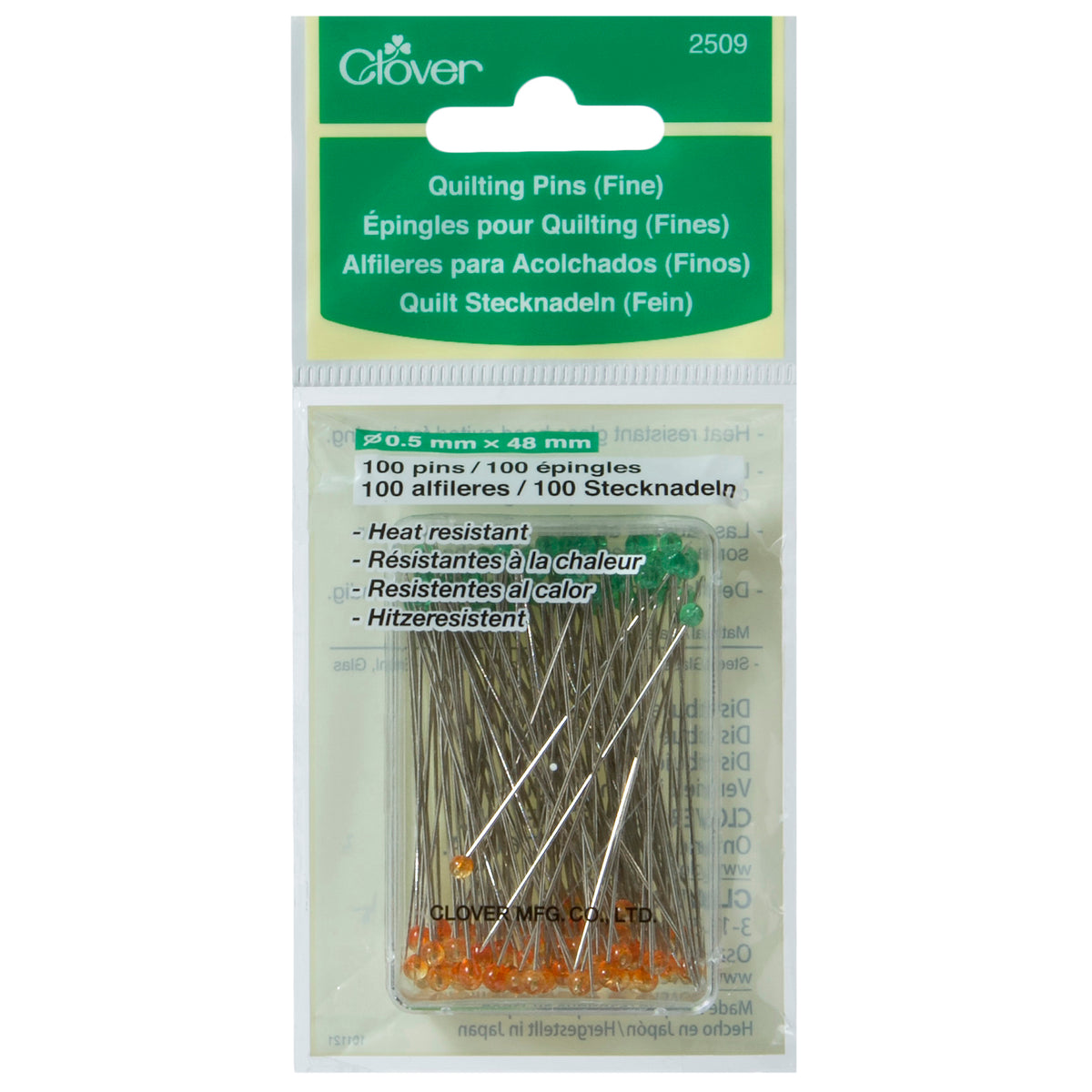Clover Fine Quilting Pins Pack of 100