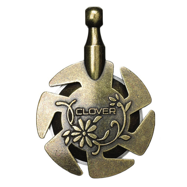 Clover Yarn Cutter Pendant Antique Gold