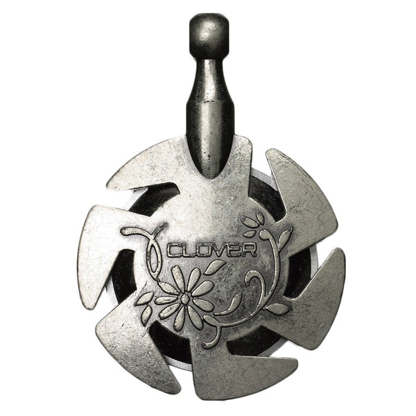 Clover Yarn Cutter Pendant Antique Silver