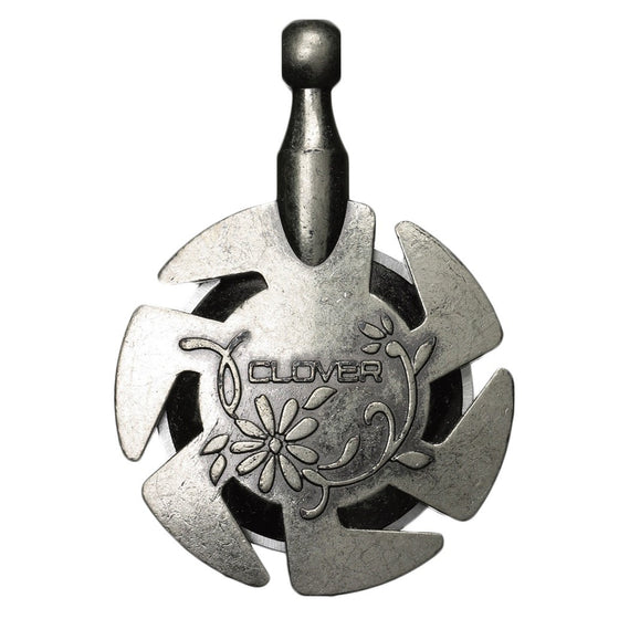Clover Yarn Cutter Pendant Antique Silver