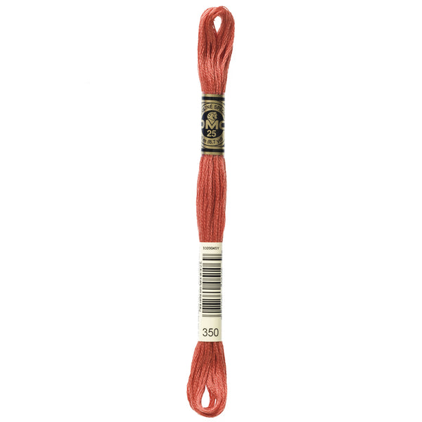 DMC Mouline 6 Strand Cotton 350 Coral Medium 8m Skein