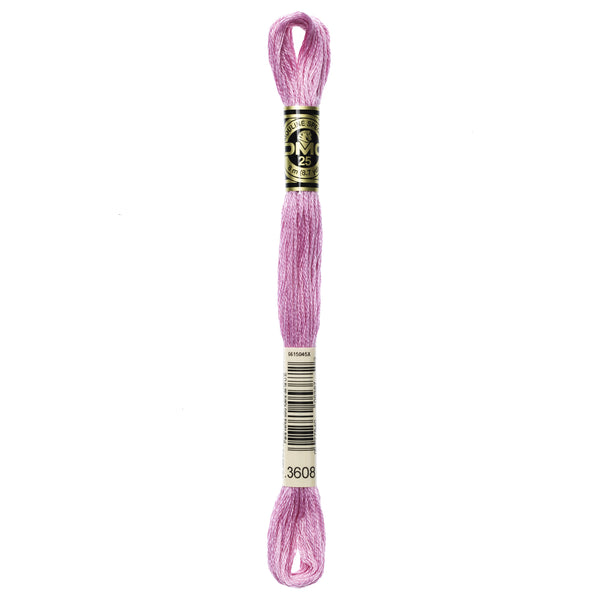 DMC Mouline 6 Strand Cotton 3608 Plum Light 8m Skein