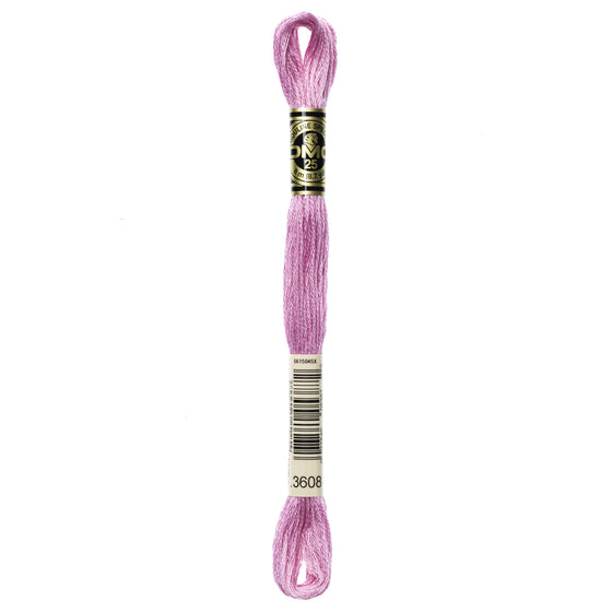 DMC Mouline 6 Strand Cotton 3608 Plum Light 8m Skein