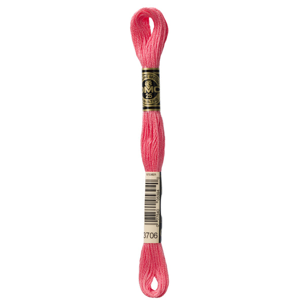 DMC Mouline 6 Strand Cotton 3706 Melon Medium 8m Skein