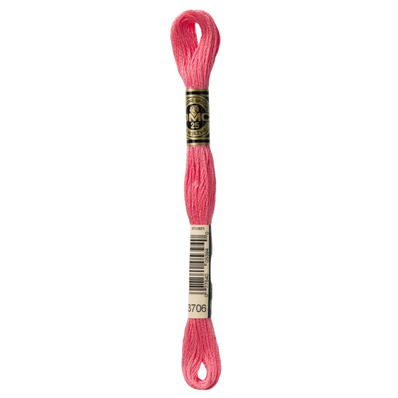 DMC Mouline 6 Strand Cotton 3706 Melon Medium 8m Skein