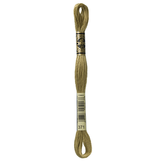 DMC Mouline 6 Strand Cotton 371 Mustard 8m Skein