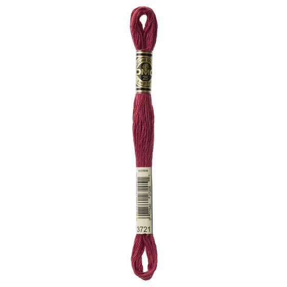 DMC Mouline 6 Strand Cotton 3721 Shell Pink Dark 8m Skein
