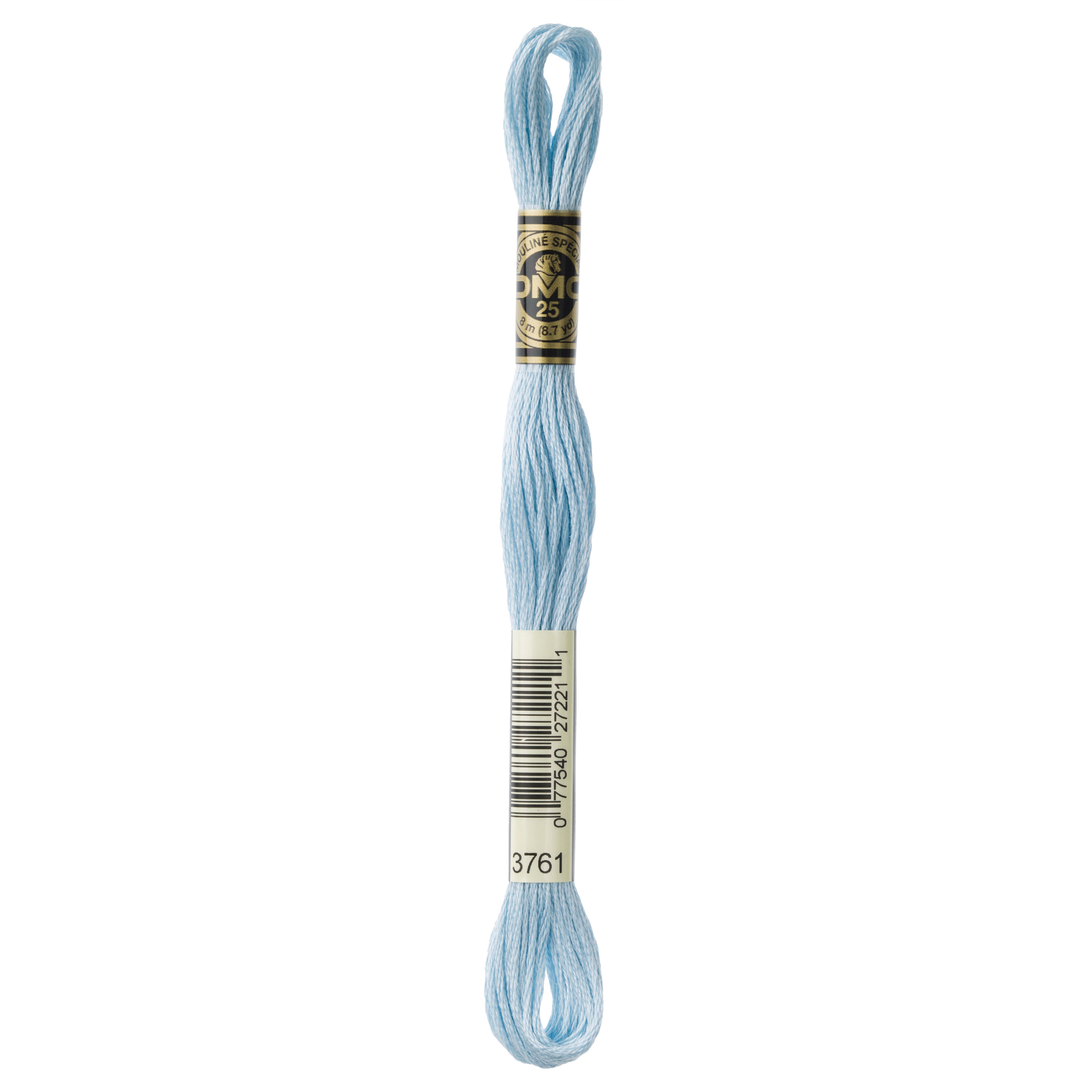 DMC Mouline 6 Strand Cotton 3761 Sky Blue Light 8m Skein| Barnyarns