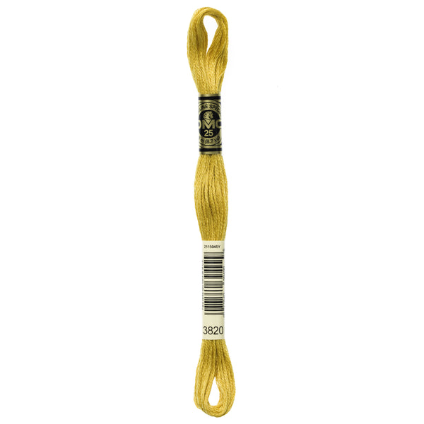 DMC Mouline 6 Strand Cotton 3820 Straw Dark 8m Skein