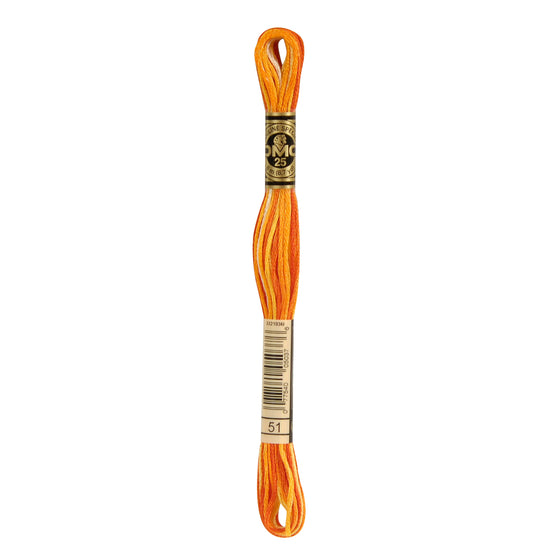 DMC Mouline 6 Strand Cotton 51 Orange 8m Skein
