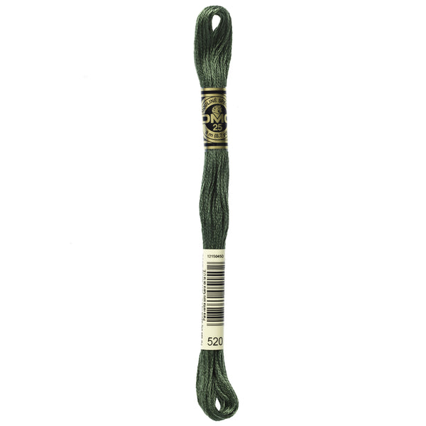 DMC Mouline 6 Strand Cotton 520 Fern Green Dark 8m Skein