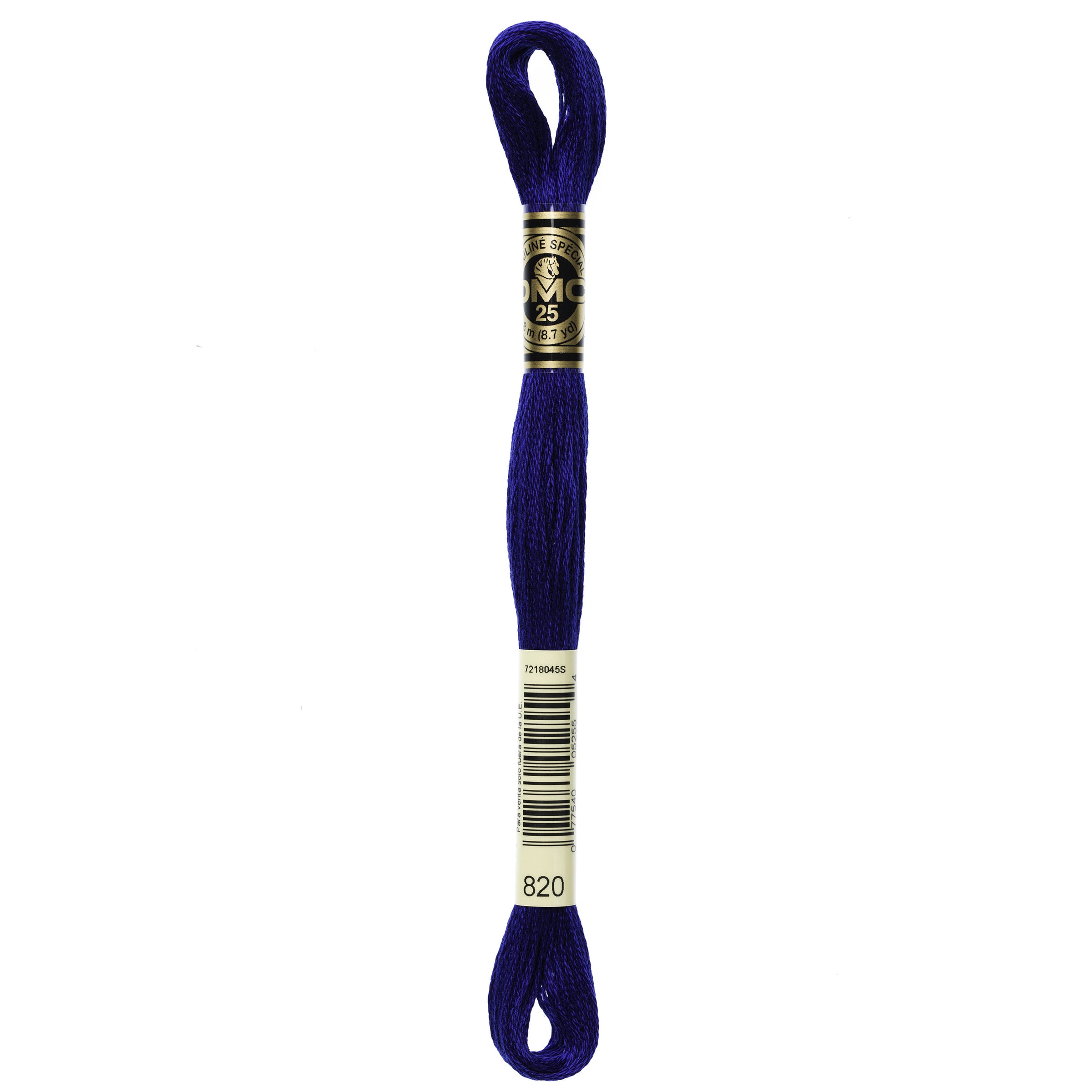 DMC Mouline 6 Strand Cotton 820 Royal Blue 8m Skein| Barnyarns