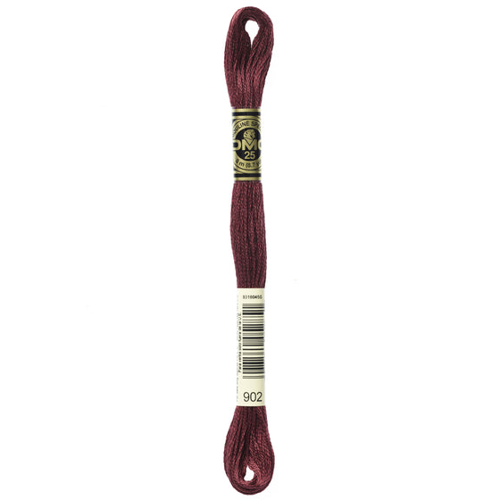 DMC Mouline 6 Strand Cotton 902 Garnet Dark 8m Skein