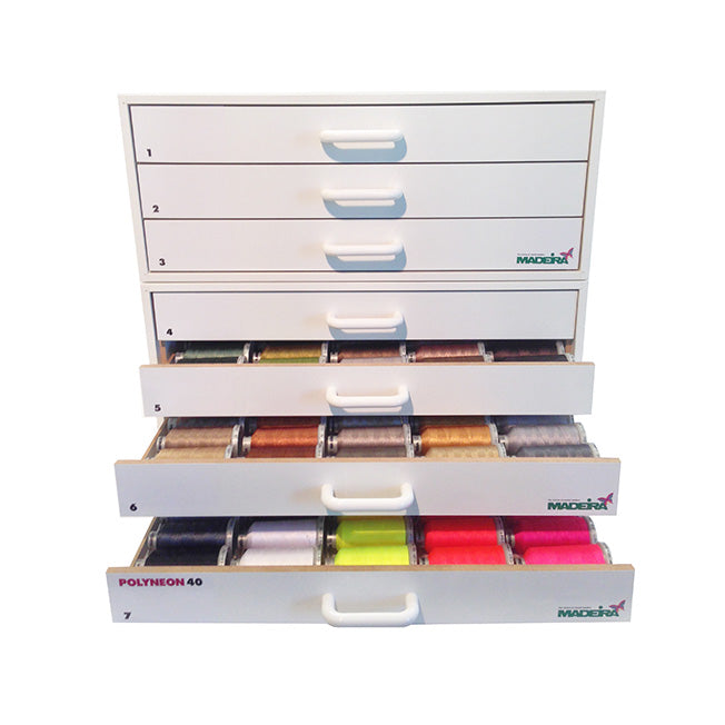 Madeira 7 Drawer Unit Full Polyneon 40 - 413 x 1000m mini Cones