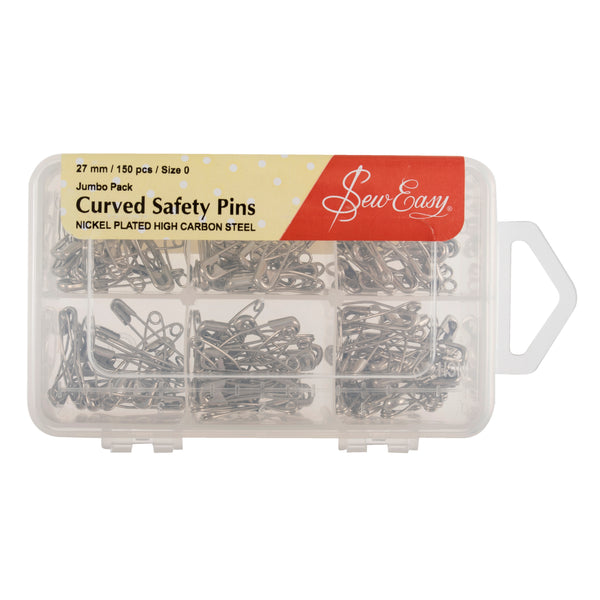 Curved Safety Pins Nickel - 27mm - 150pcs