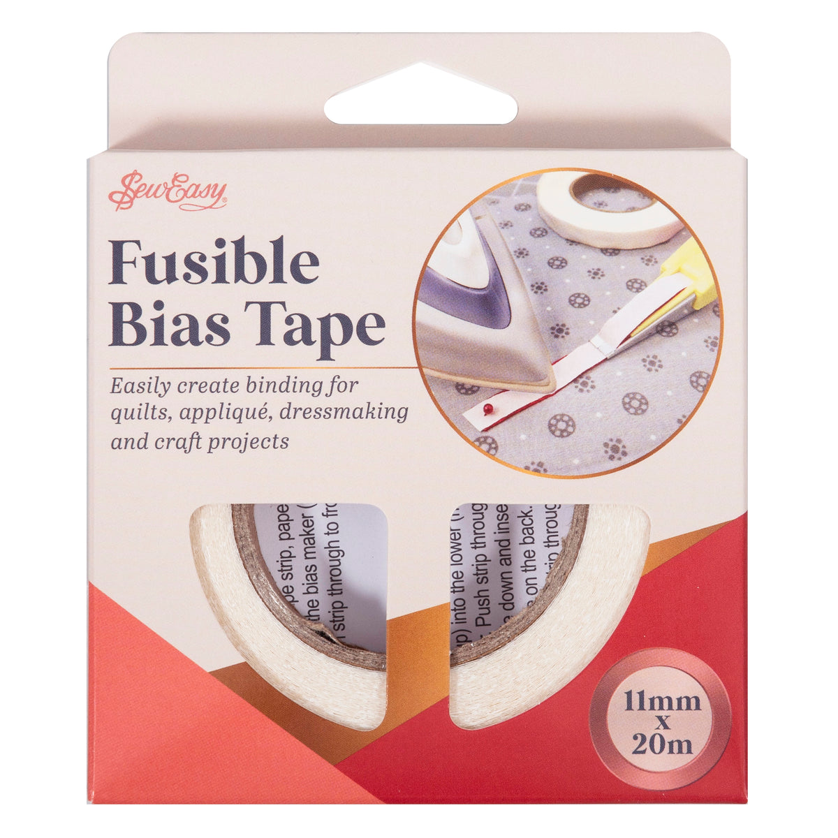 Sew Easy Fusible Bias Tape 1mm x 20m