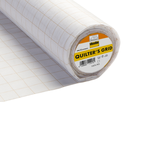 Grid - Quilters Grid Prepack Iron-on Interlining Grid White 1m x 90cm