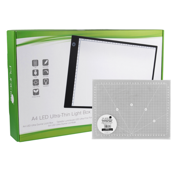 Purelite LED Light Box Ultra-Thin A4 + MAT