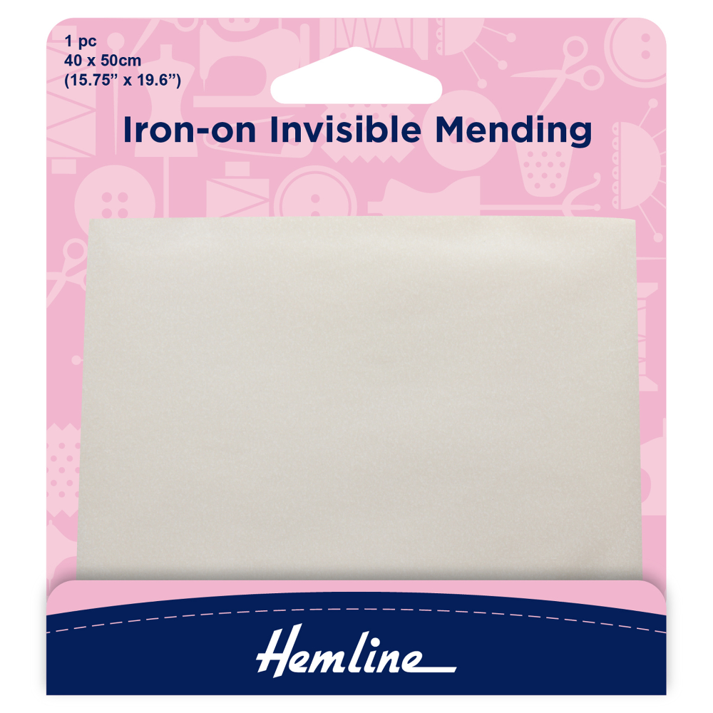 Hemline Iron-On Invisible Mending 40 x 50cm - 1pc