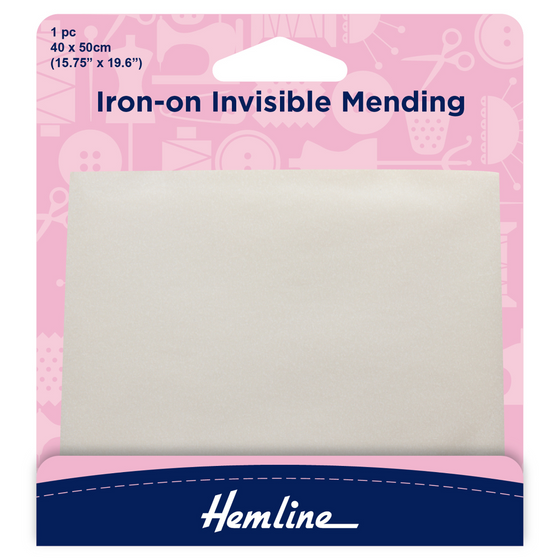 Hemline Iron-On Invisible Mending 40 x 50cm - 1pc