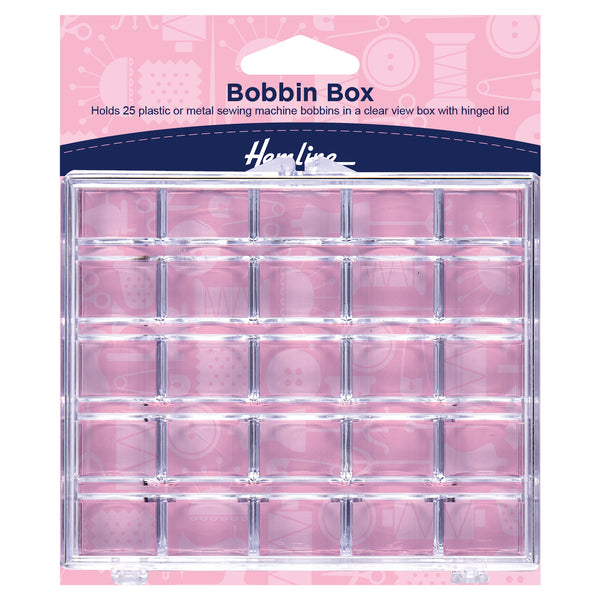Hemline Bobbin Box Plastic 25 Spool