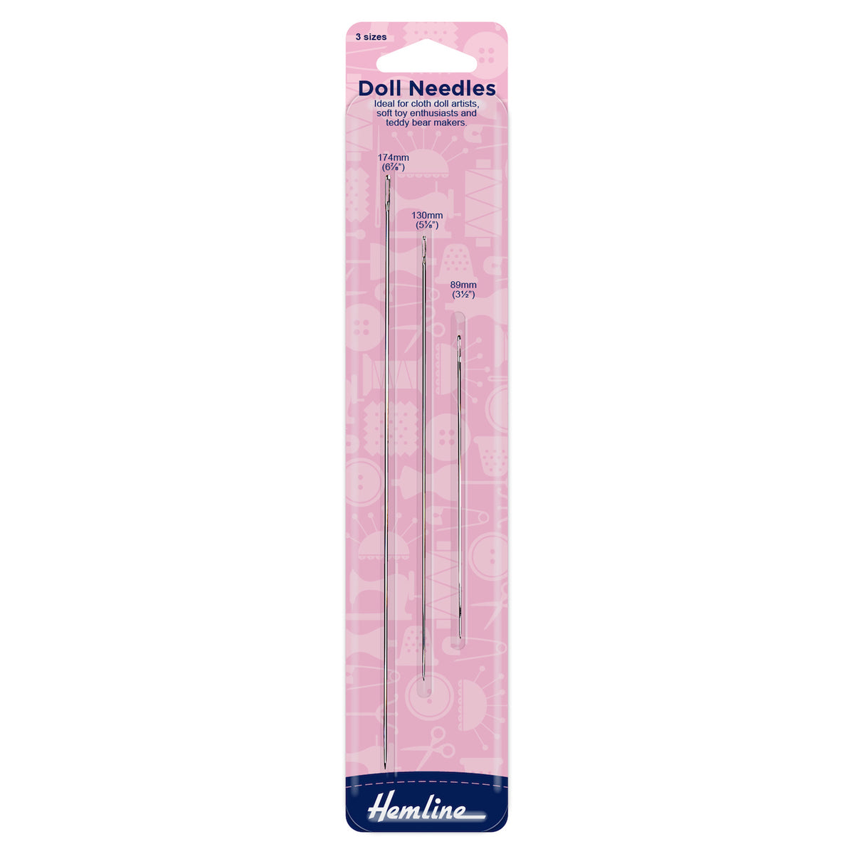 Doll Hand Sewing Needles 3 Needles