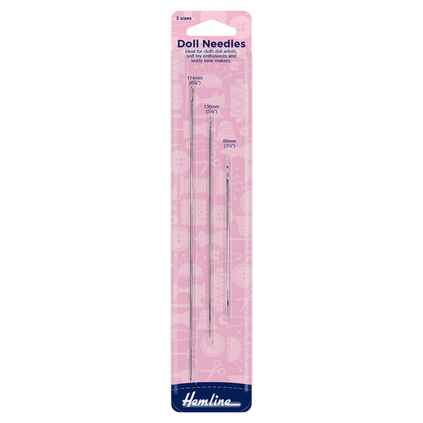 Doll Hand Sewing Needles 3 Needles