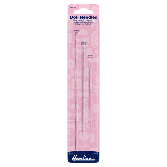 Doll Hand Sewing Needles 3 Needles
